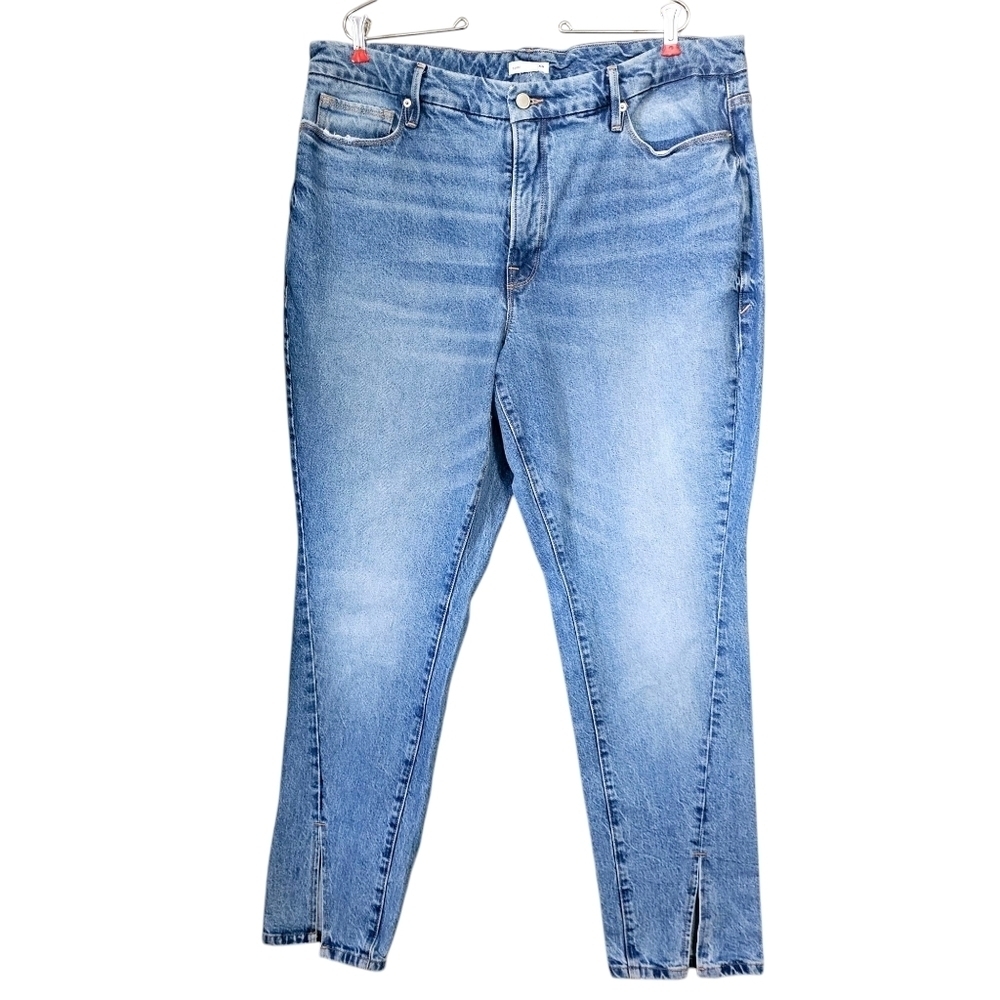 Good American Classic Blue Denim Jeans 15 Plus Size Straigt Leg